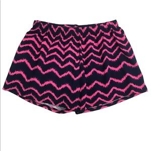 Cheryl Kids Creations Blue & Pink Chevron Shorts